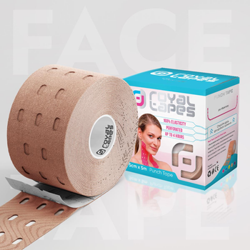 Перфорований Punch Тейп для обличчя Royal Tapes face care - Бежевий