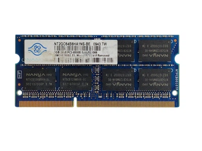 Оперативная память для ноутбука SODIMM Nanya DDR3 2Gb 1066MHz PC3-8500S (NT2GC64B8HA1NS-BE) 14061 Б/У
