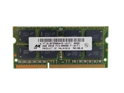Оперативна пам'ять для ноутбука SODIMM Micron DDR3 2Gb 1066MHz PC3-8500S (MT16JSF25664HZ-1G1F1) 14039