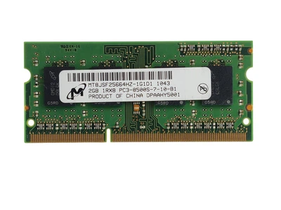 Оперативна пам'ять для ноутбука SODIMM Micron DDR3 2Gb 1066MHz PC3-8500S (MT16JSF25664HY-1G1D1) 14055 Б/У