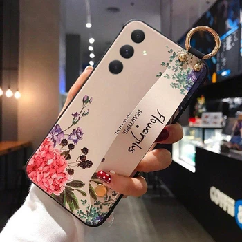 Силіконовий чохол для Samsung Galaxy S24 з ремінцем-підставкою Flowerplus