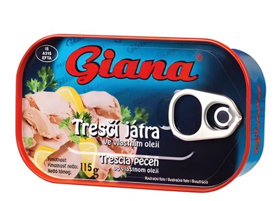 Печінка тріски у власному соку Giana 115 г