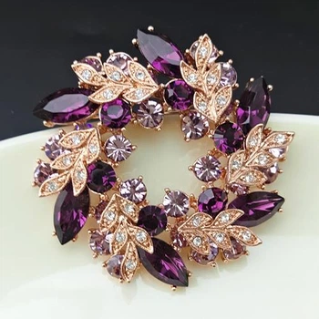 Позолоченная брошь Brooch Flower сертификат