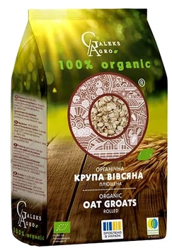 Крупа овсяная плющеная органическая 400г Galeks Agro
