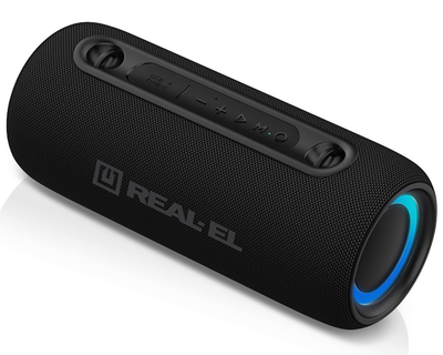 Портативна колонка REAL-EL RX725 15W Bluetooth TWS, RGB, Black.