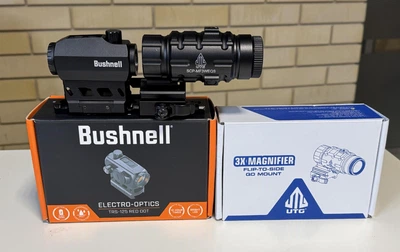 Комплект Bushnell Коліматор TRS-125 + Магніфер Leapers UTG 3X25