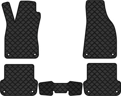 Коврики из экокожи EVAtech ECO в салон авто для Exeo AT Seat 2008-2013 1 поколение Combi EU Экокожа черная с черной нитью черный кант (ST33143CV5AV8BBB)