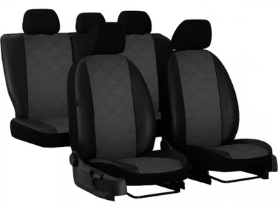 Авто чехлы из эко кожи MERCEDES B КЛАС W246 (2011-2018) Pok-ter ELIT Premium с серой вставкой