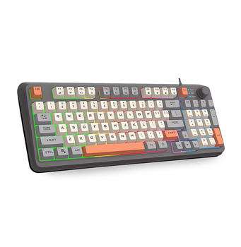 Полноразмерная USB-клавиатура K82 с RGB-подсветкой, 94 клавиши, отдельный регулятор громкости
