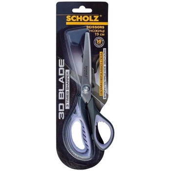 Ножицi SCHOLZ 19см, 3D BLADE, прогумовані ручки, 4207