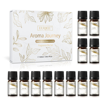 Эфирные масла набор EUQEE Aroma Journey натуральные премиум 12 шт для увлажнителя бани аромат аромамасла на подарок 2263