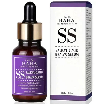 Сыворотка с салициловой кислотой 2% Cos De Baha Salicylic Acid BHA 2% Serum SS 30 мл (8809240319093)