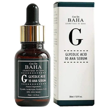 Сыворотка для лица с гликолевой кислотой Cos De BAHA Glycolic Acid 10 AHA Serum (G) 30 мл (8809240317839)