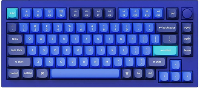 Клавіатура дротова Keychron Q1 QMK HotSwappable Gateron G PRO Red RGB Knob USB Navy (Q1O1_KEYCHRON)