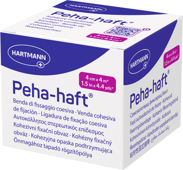 Бинт когезивний фіксуючий Hartmann Peha-haft 4 см x 4 м  (4052199665498 )