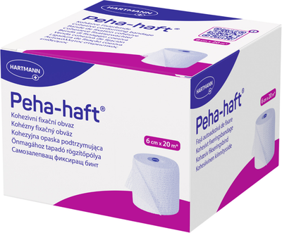 Бинт когезивний фіксуючий Hartmann Peha-haft 6 см x 20 м (4052199666624)