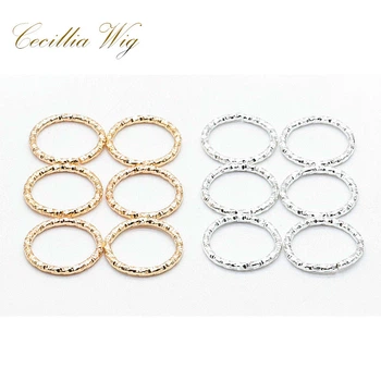 Пирсинг колечко для косичек металическое украшения для афрокос аксессуары для причесок дред серебристый рефлёный