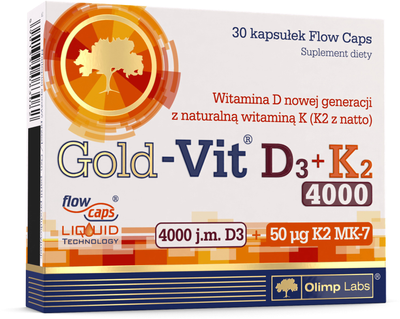 Дієтична добавка Olimp Labs Gold-Vit D3 4000 + K2 30 капсул (5901330083082)