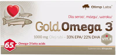 Дієтична добавка Olimp Labs Gold Омега 3 1000 мг 60 капсул (5901330013065)