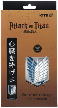 Набір Kite Attack on Titan бейдж на липучці та підвіска (AT25-3010)