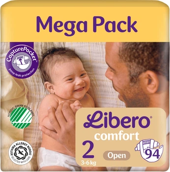 Підгузки дитячі Libero Comfort Розмір&nbsp;2 94 шт (7310361149205)