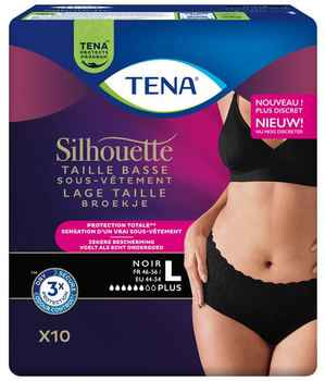 Труси-підгузки для дорослих Tena Silhouette Normal Black L 10 шт (7322541056784)