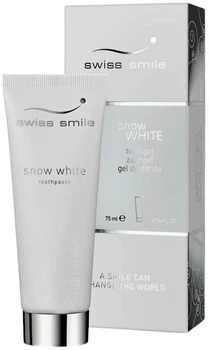 Зубна паста вибілювальна Swiss Smile Snow White Сніжно-біла 75 мл (600-002) (7640131976022)