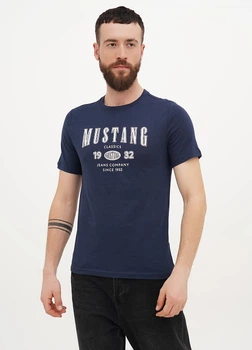 Футболка чоловіча Mustang Темно-синій S (1014938)