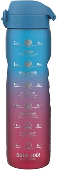 Бутылка для воды ION8 BPA Free Times To Drink ЭКО бутылка BPA Free 1000 мл Blue & Pink (I8RF1000PBPMOT)