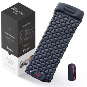 Надувной матрас с подушкой со встроенным насосом 60 см на 195 см Outdoor Sleeping GS-710 для отдыха, для дома, для квартиры, для дачи, для туризма, для кемпинга, для рыбалки