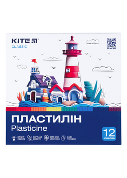Пластилін 12 кол. 240 г. KITE Classic (K-1086)