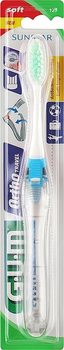 Дорожная зубная щетка, мягкая, голубая - G.U.M Orthodontic Travel Toothbrush (1103204-31339249)