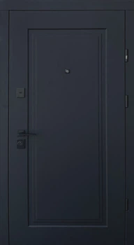 Двері вхідні металеві Страж Florence 850х2040 мм чорна структура софт тач/біла емаль Ліві