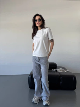 Жіноча однотонна базова футболка Uaclothes 42-44 Молочний (like32857-130731349)