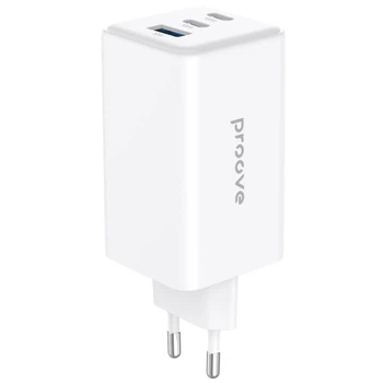 Сетевое зарядное устройство Proove Pocket GaN Max 100W USB/2хType-C белый (WCPG10012202)
