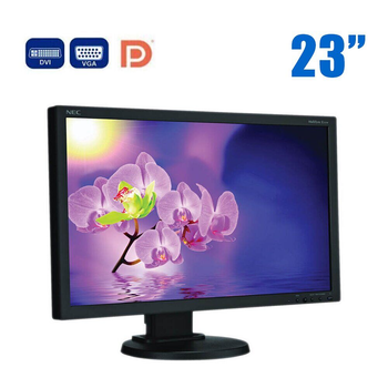 Монитор NEC MultiSync E231W / 23" (1920x1080) TN / VGA, DVI, DisplayPort / VESA 100x100 б/у