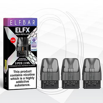 Картриджі (Упаковка 3шт) Elf Bar ELFX / ELFX Pro PRO 0.8 ohm 3ml