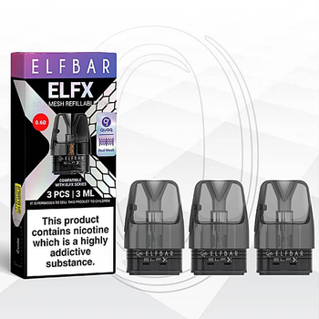 Картриджі (Упаковка 3шт) Elf Bar ELFX / ELFX Pro PRO 0.6ohm 3ml