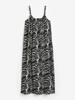 Платье H&M S черно белый полоска 9041195402