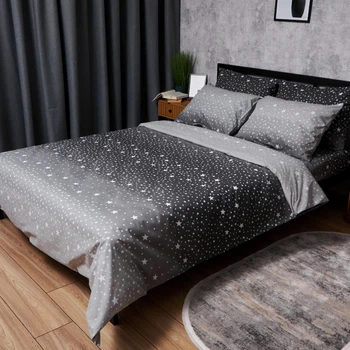 Комплект постільної білизни Moon&Star Бязь Gold Люкс «Night Sky» Полуторний 143х210 наволочки 2х50х70 (MS-820006596)