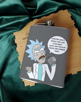 Фляга для алкоголя из нержавеющей стали Rick and Morty Рік і Морті "Everyone" - 1920 мл
