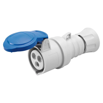 Силовая розетка 2P+E 16А 230В переносная IP44 синяя [GW62004H] IEC 309 HP GEWISS