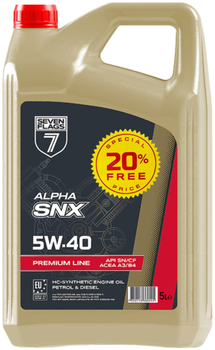 Моторна олива Seven Flags Premium Line ALPHA SNX 5W-40 5 л (7Flags) (5402118360888)