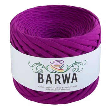 Трикотажная пряжа BARWA, 7-9 мм, Ягодный