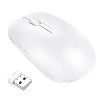 Мышь Borofone беспроводная 2.4G для ПК ноутбука Planet White (BG14 White)
