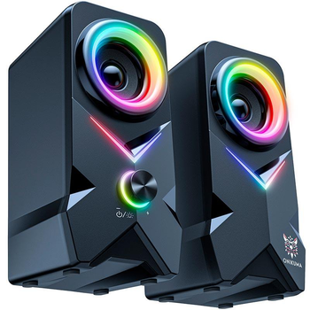 Комп'ютерні колонки Акустика для ПК Onikuma L2 з RGB підсвічуванням 10W, BT/AUX/USB Black