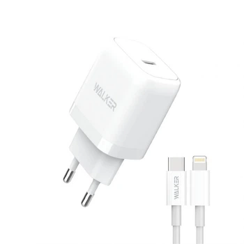 Сетевое зарядное устройство WALKER 20W Type-C to Lightning 1м Белое (661692)