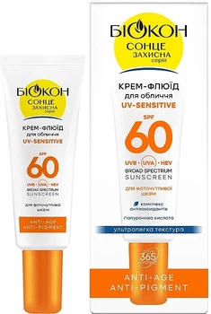 Крем-флюїд для обличчя "UV-Sensitive" SPF-60 - Біокон 25ml (1451576-35197933)