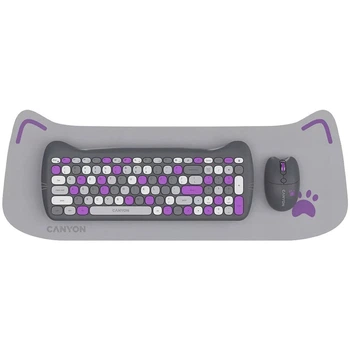 Комплект Canyon HSET-W6 Kitty Edition Wireless UA Violet (m492637)