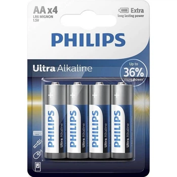 Батарейка Philips Ultra Alkaline лужна AA блістер, 4 шт.